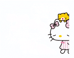 gif animé bonjour Hello Kitty